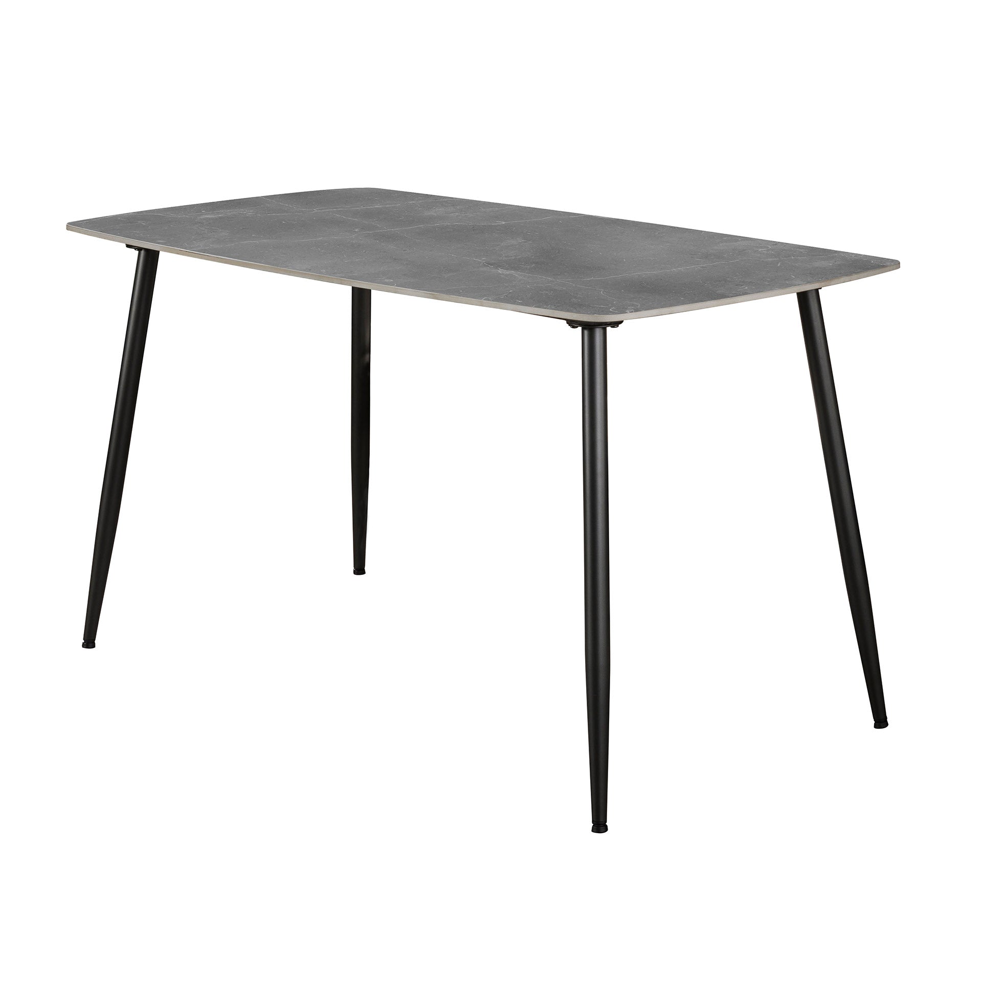 Spisebord med keramisk topplade og metalben